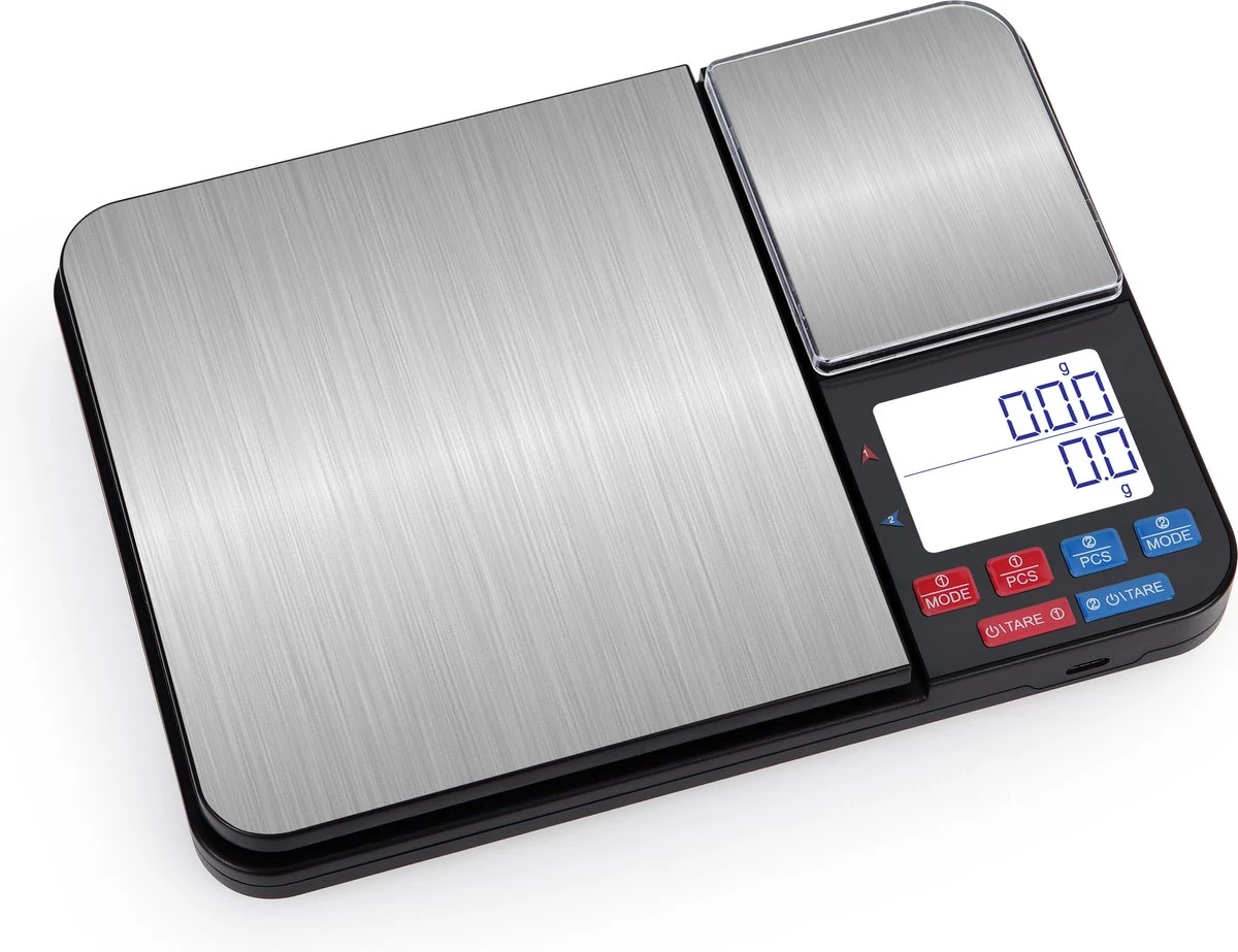 Juleika Keukenweegschaal Digitaal 2022 Ultra Nauwkeurig Precisie Weegschaal 2 Platforms - 0,01 G Tot 5 Kg - Inclusief Batterijen - Juwelen Koffiebonen - Afbeelding 6