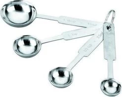 Kitchen Basics Maatlepels - RVS Roestvrijstaal - Set A 4 Lepels