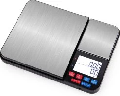 Juleika Keukenweegschaal Digitaal 2022 Ultra Nauwkeurig Precisie Weegschaal 2 Platforms - 0,01 G Tot 5 Kg - Inclusief Batterijen - Juwelen Koffiebonen