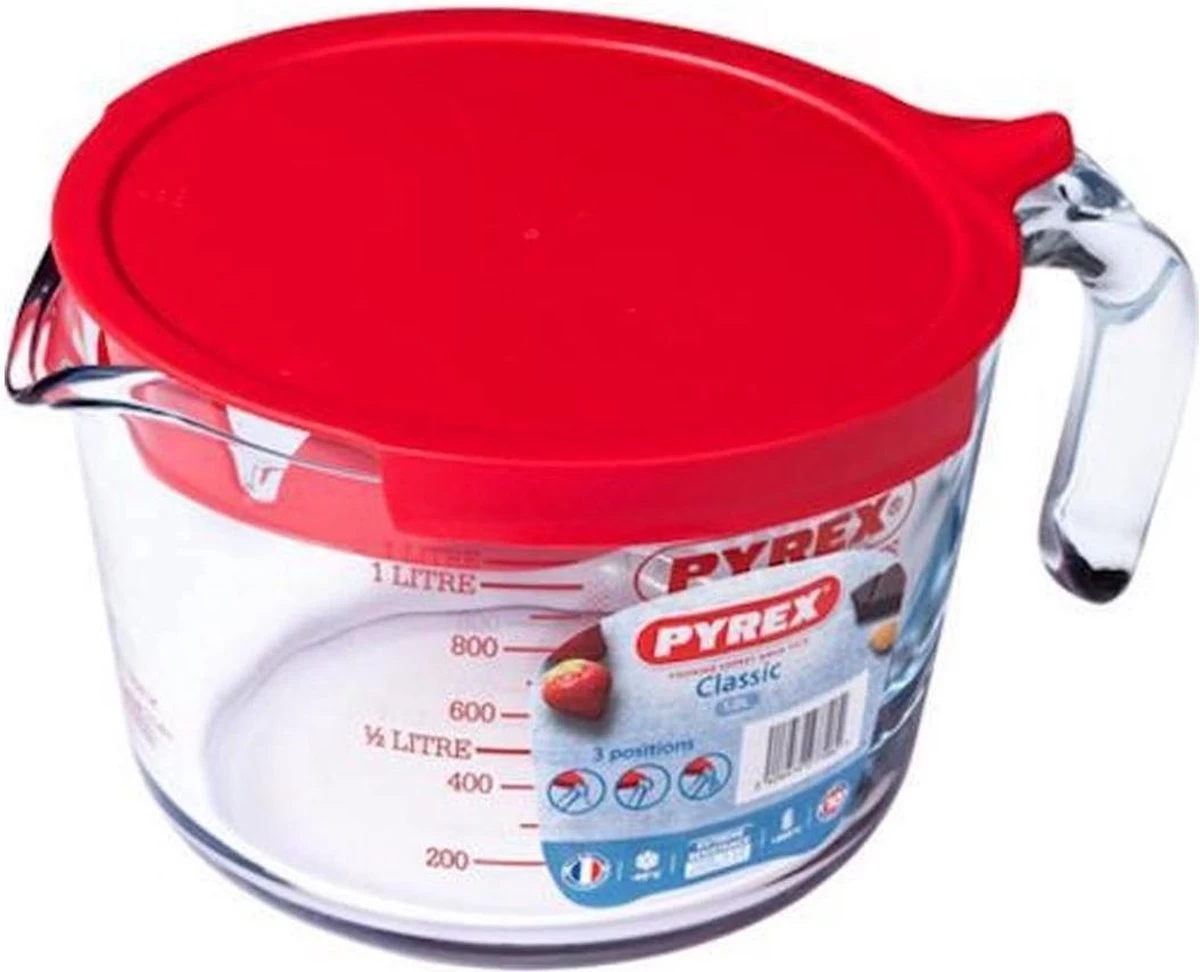 Maatbeker En Deksel, 1 Liter - Pyrex | Classic Prepware - Afbeelding 2