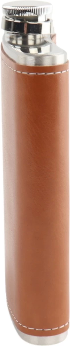 Orange85 Heupfles - Flacon - 224 Ml - Leatherlook - Bruin - Afbeelding 2