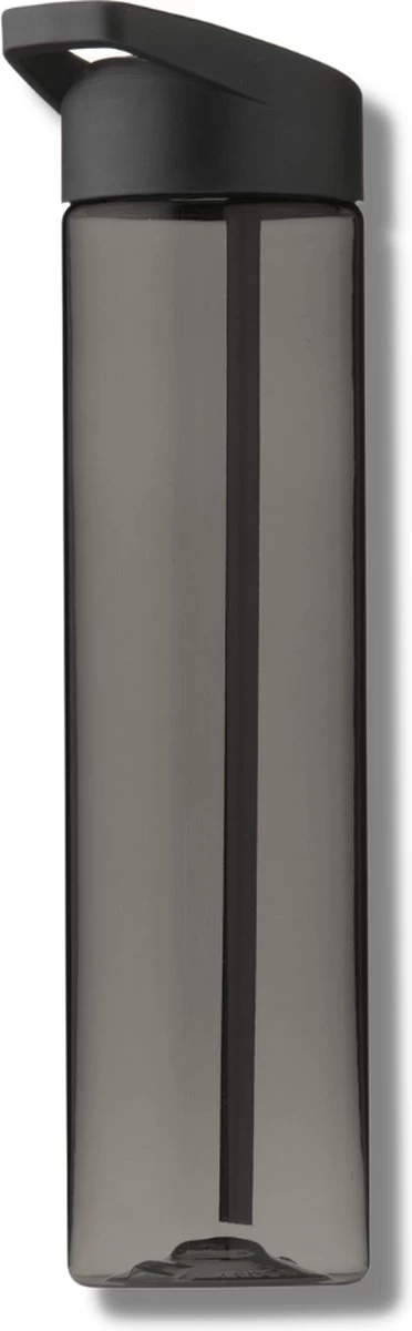 Drinkfles Met Rietje - Waterfles Met Rietje - Milieubewust - Bpa-vrij - 600 Ml - Zwart - Lekvrij