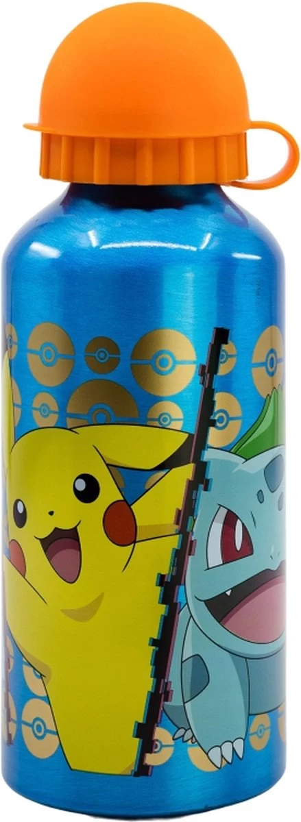 Pokémon Aluminium Drinkfles - Blauw - 400 Ml