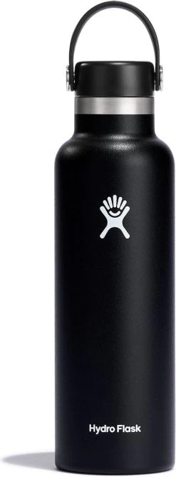 Hydro Flask Standard Mouth Flex Cap Drinkfles (621 Ml) - Zwart