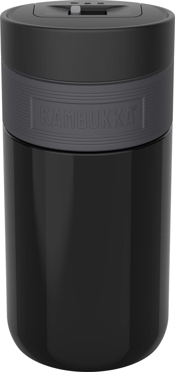 Kambukka Etna Thermosbeker 300 Ml - Makkelijk Reinigen - Lekvrije Koffiebeker - Pitch Black - Afbeelding 2