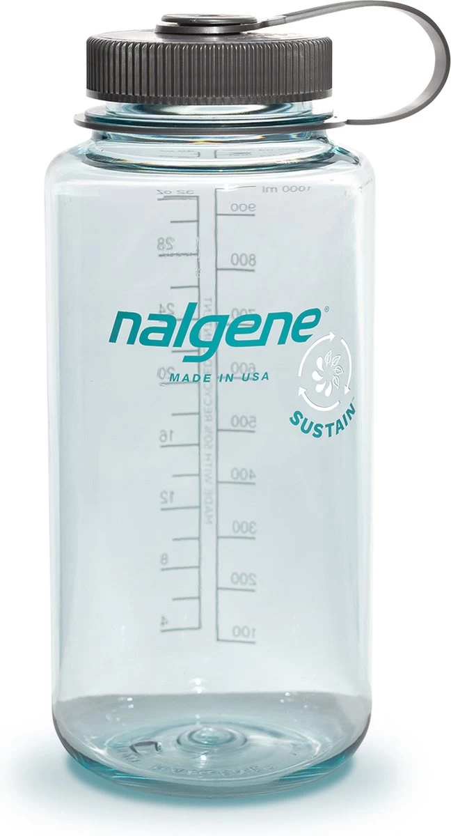Nalgene Sustain Wide Mouth 1000ml - Drinkfles - Seafoam Sustain
