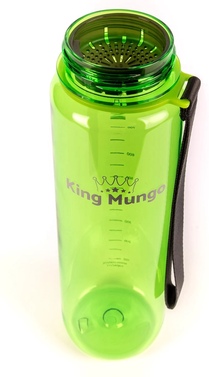 1 Liter Drinkfles - Vaatwasserbestendig - Sport Bidon Drinkbus King Mungo 1000ml Groen - Afbeelding 7