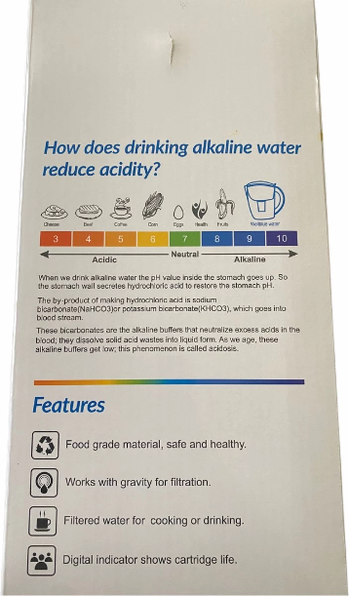 Alkaline WaterFilterkan - AlkaKan Voor Alkalisch/ Basisch Water | Met GRATIS PH-testpapier - Afbeelding 5