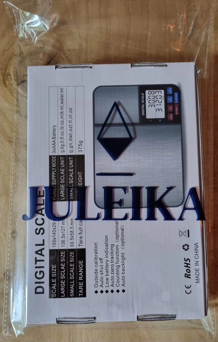 Juleika Keukenweegschaal Digitaal 2022 Ultra Nauwkeurig Precisie Weegschaal 2 Platforms - 0,01 G Tot 5 Kg - Inclusief Batterijen - Juwelen Koffiebonen - Afbeelding 4