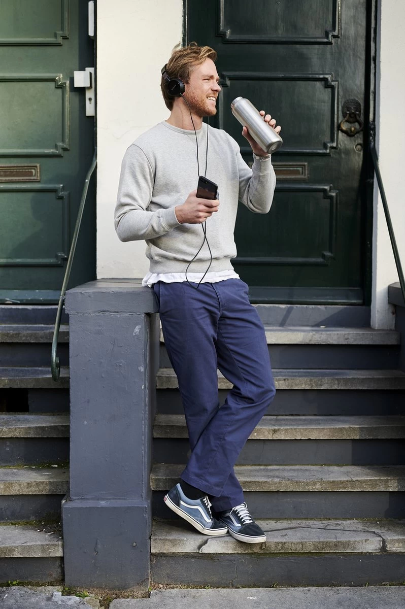 Mepal – Isoleerfles Ellipse 350 Ml – Houdt Je Drankje 9 Uur Warm En 12 Uur Koud – Natural Brushed – Geschikt Voor Bruiswater – Thermosfles – Lekdicht - Afbeelding 2