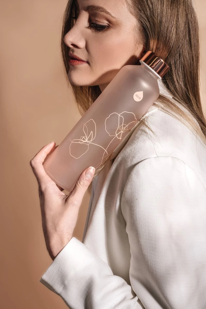 Equa - Waterfles - Glas - 750 ML - Roze - Afbeelding 5