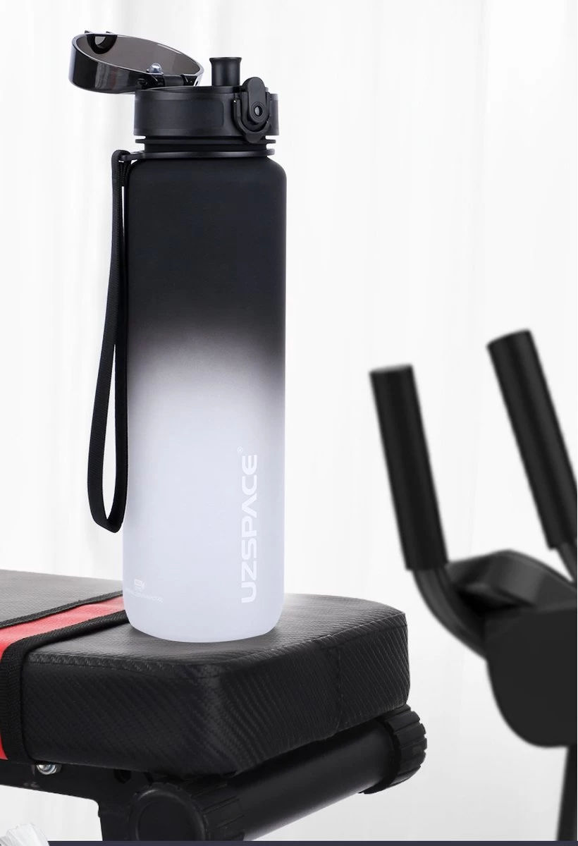 Sport & Outdoor Drinkfles, Waterfles, Sportfles, 500 Ml, Zwart/Wit (Nieuwe Editie), Tritan, BPA-vrij, Gym, Loop, Wandel, Yoga, Tennis, Voetbal, Gift, Cadeau, Miracle Shop - Afbeelding 3