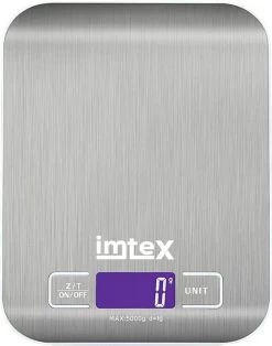 IMTEX Digitale Precisie Keukenweegschaal - Tot 5000 Gram - Zilver