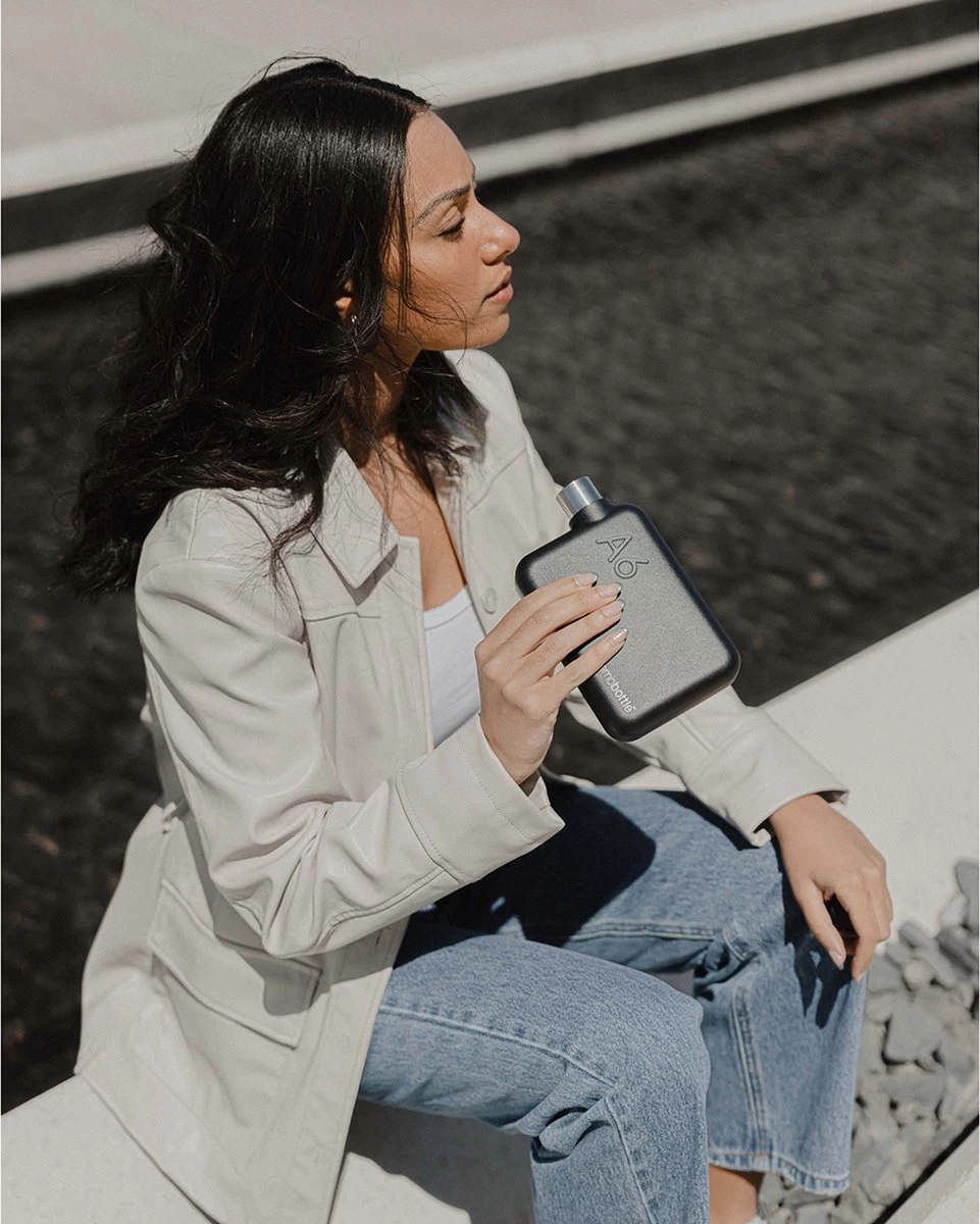 Memobottle A6 Bottle Stainless Steel 500ml Black - Afbeelding 3