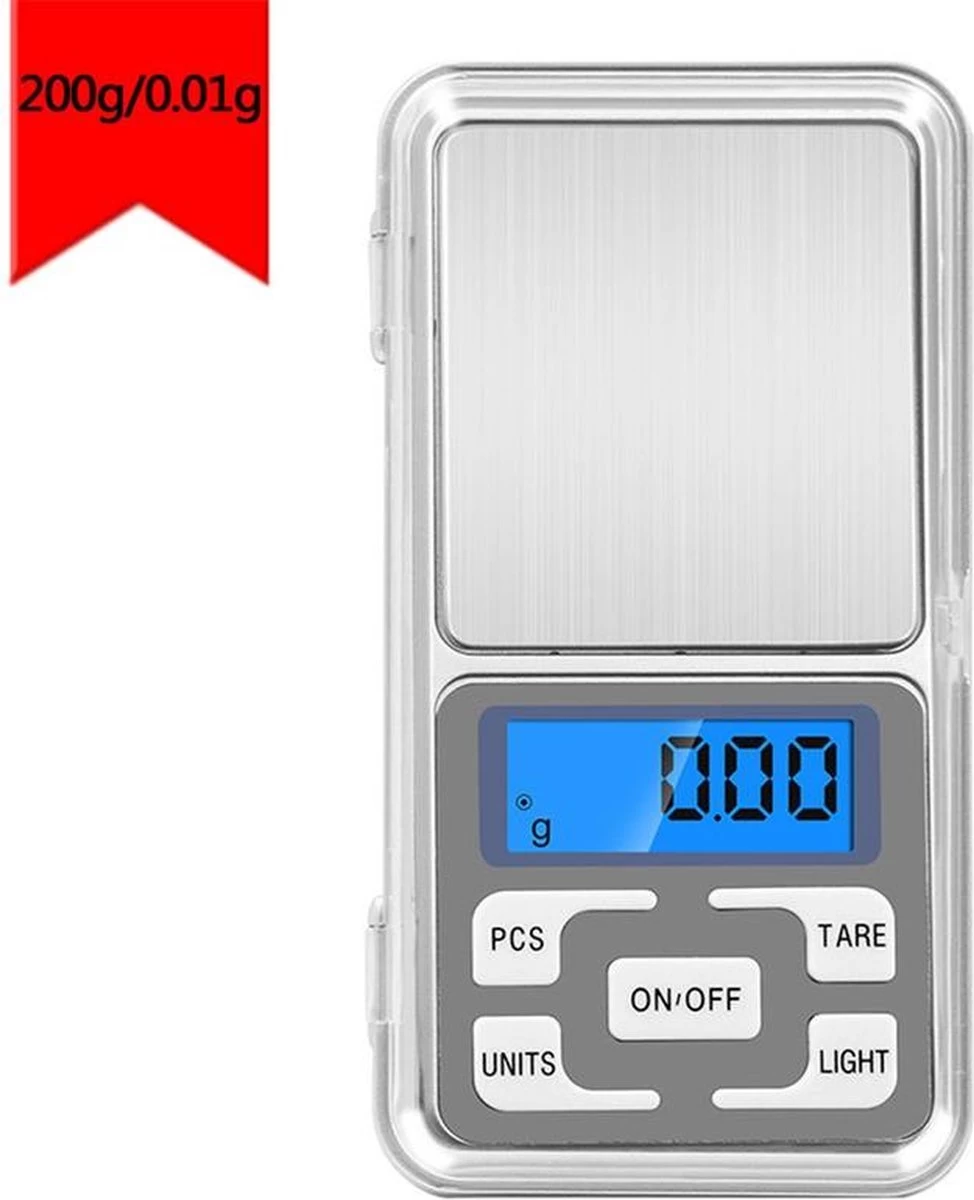 Mini Elektronische Zakgewicht LCD Gram Precisie Digitale Weegschaal Sieraden Schaal 200g X 0.01g - Afbeelding 3