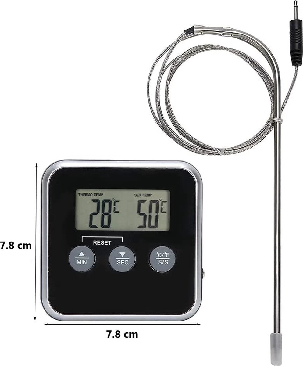Auctic® DT-1000 - Vleesthermometer – BBQ Accesoires – Oventhermometer – BBQ Thermometer – Kernthermometer - Afbeelding 4